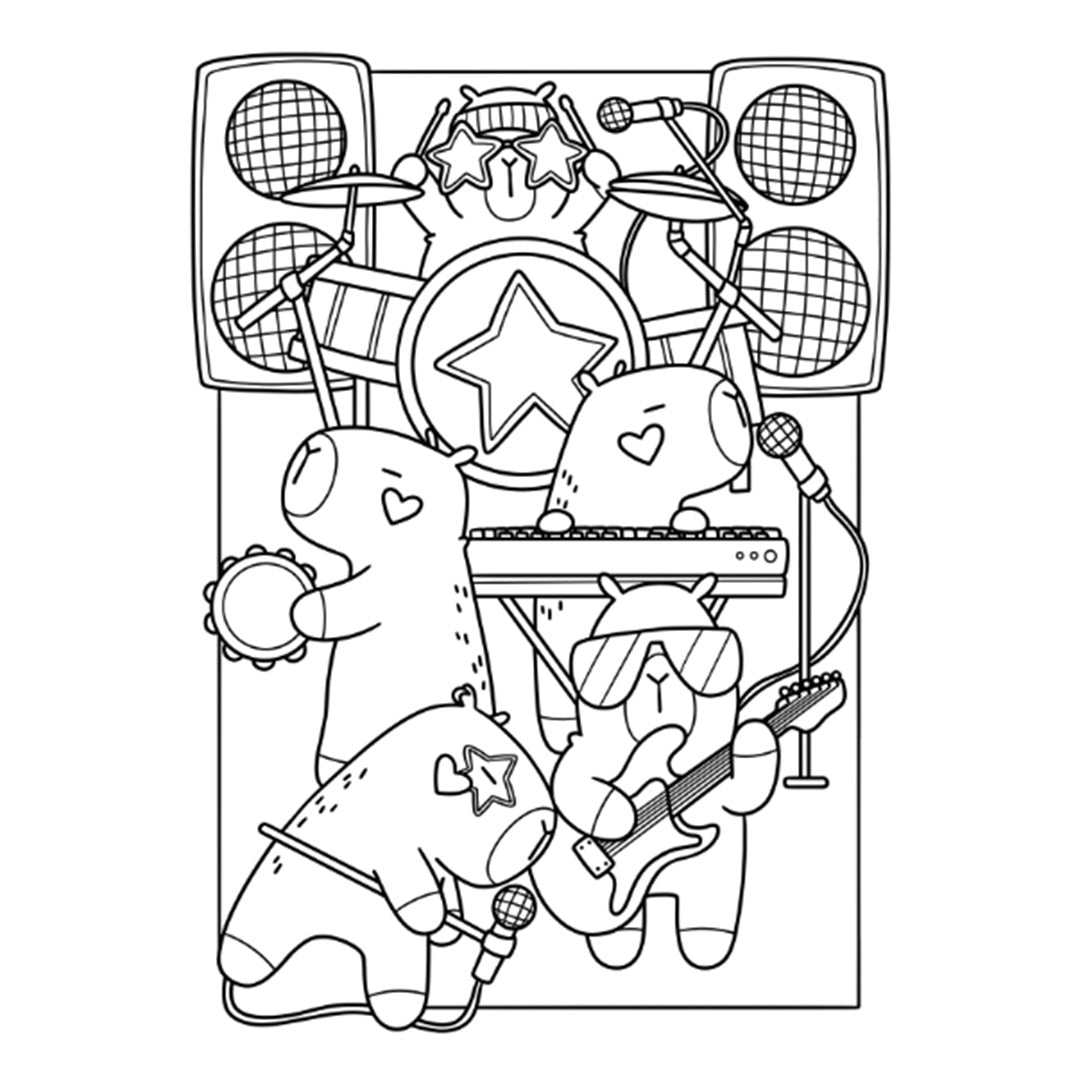 uitgeverij deltas kleurblok i love capybaras | 0690857 | 5