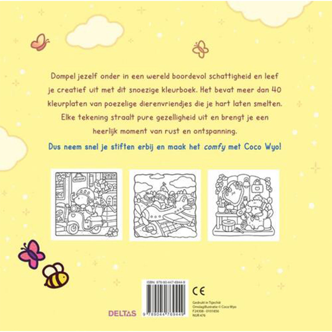 uitgeverij deltas kleurboek coco wyo - cute & comfy - cozy cuties | DELT0101856 | 6
