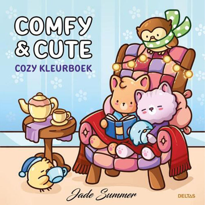 uitgeverij deltas kleurboek jade summer - cozy - comfy & cute | 0102272 | 1