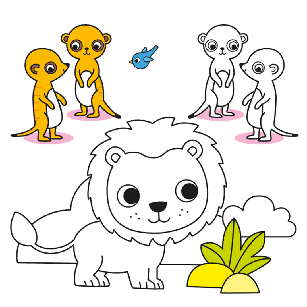 uitgeverij deltas kleurboek maxi color fun - 101 dieren | 0690962 | 4