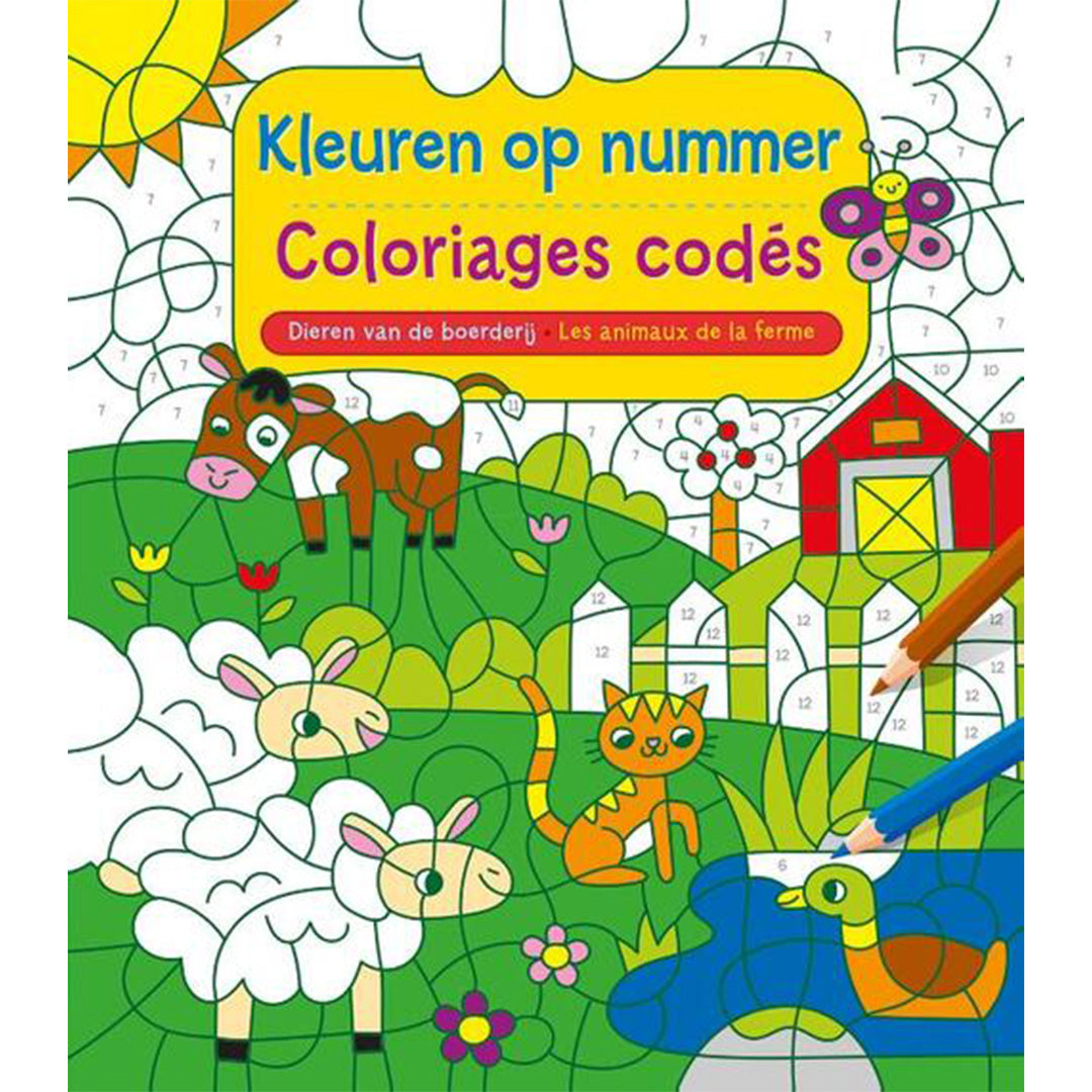 uitgeverij deltas kleuren op nummer - dieren van de boerderij | 0690935 | 1