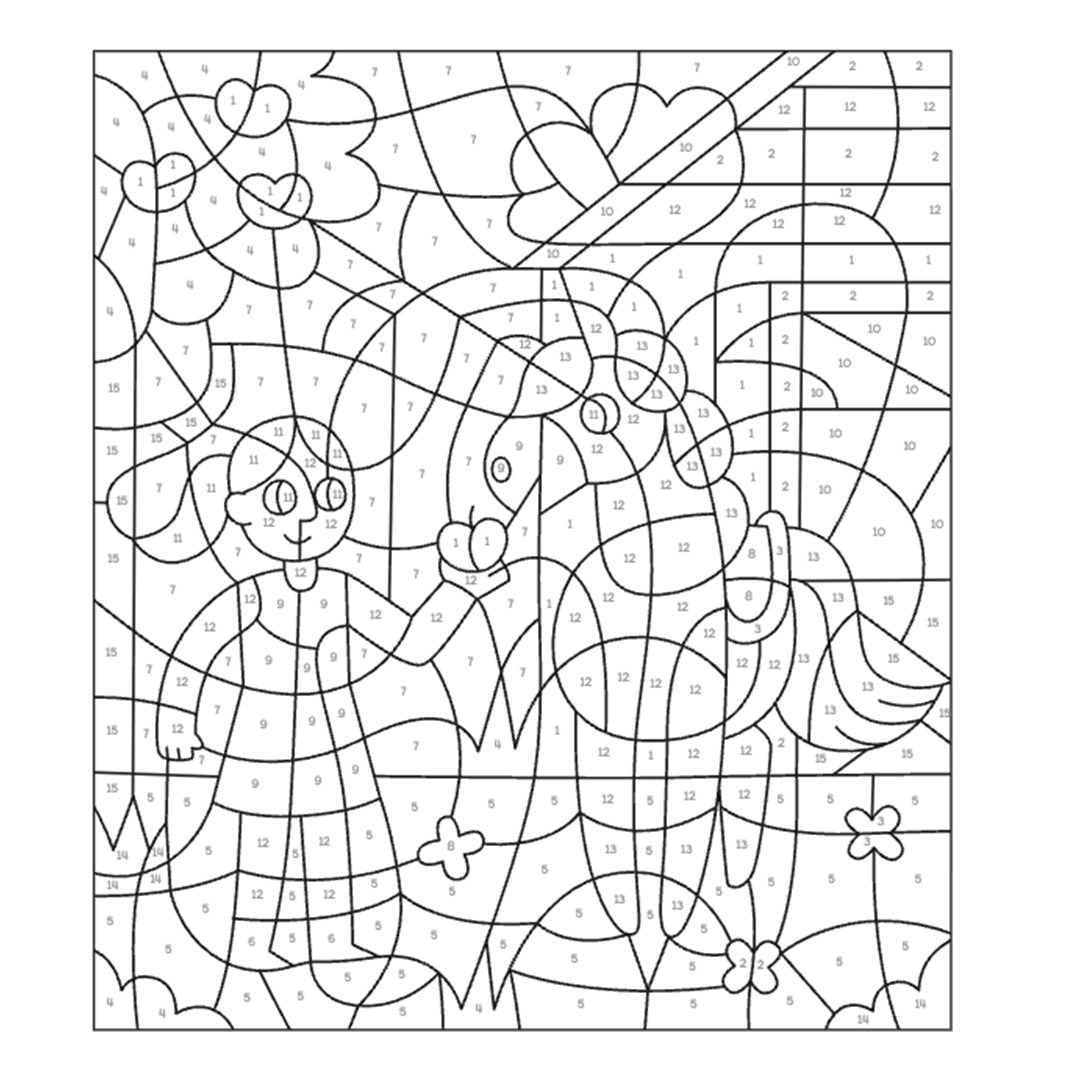 uitgeverij deltas kleuren op nummer - dieren van de boerderij | 0690935 | 2