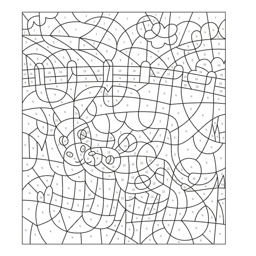 uitgeverij deltas kleuren op nummer - dieren van de boerderij | 0690935 | 4