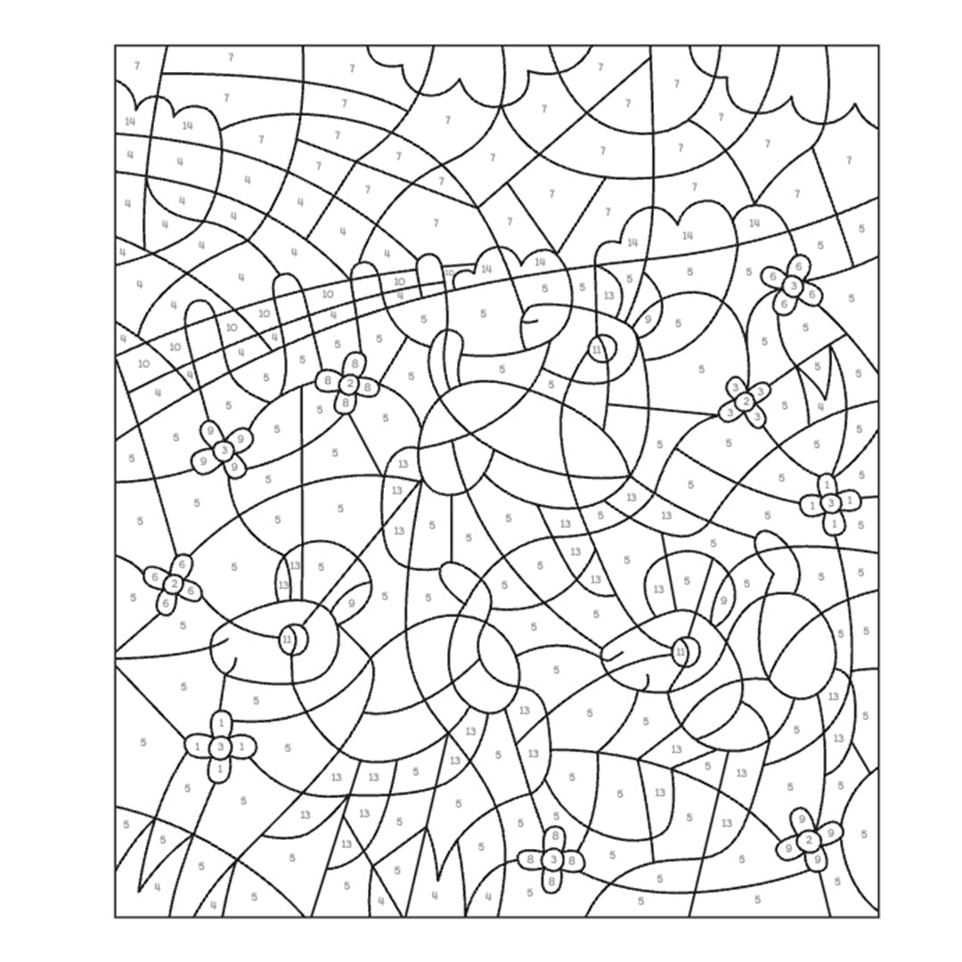 uitgeverij deltas kleuren op nummer - dieren van de boerderij | 0690935 | 5