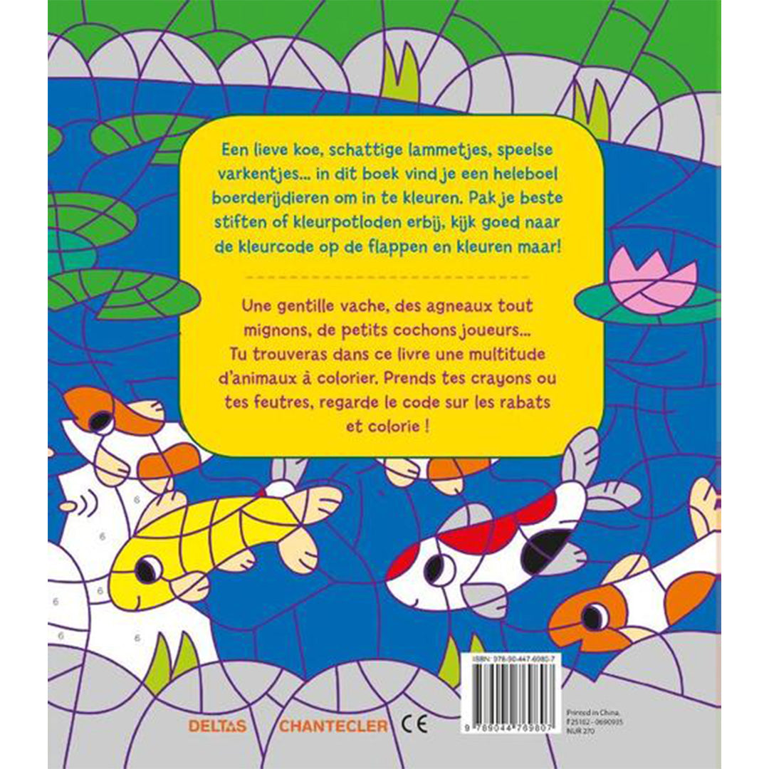 uitgeverij deltas kleuren op nummer - dieren van de boerderij | 0690935 | 6