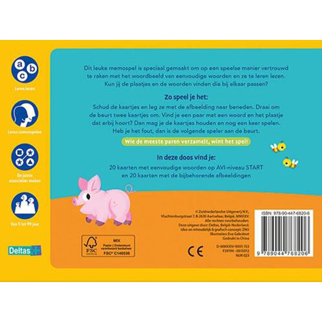 uitgeverij deltas memoriespel ik leer lezen! | DELT0615012 | 2