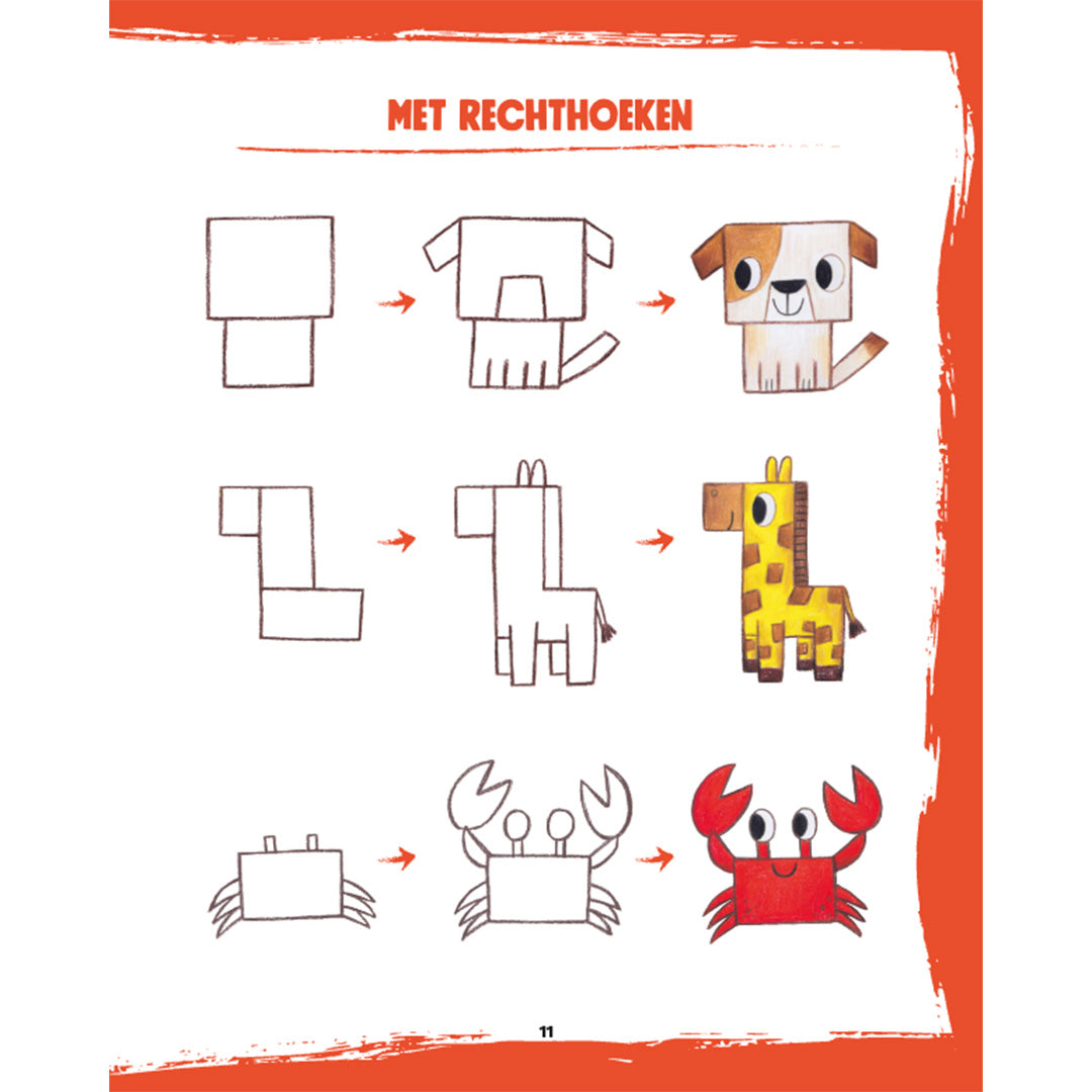 uitgeverij deltas stap voor stap dieren tekenen | 0363215 | 3