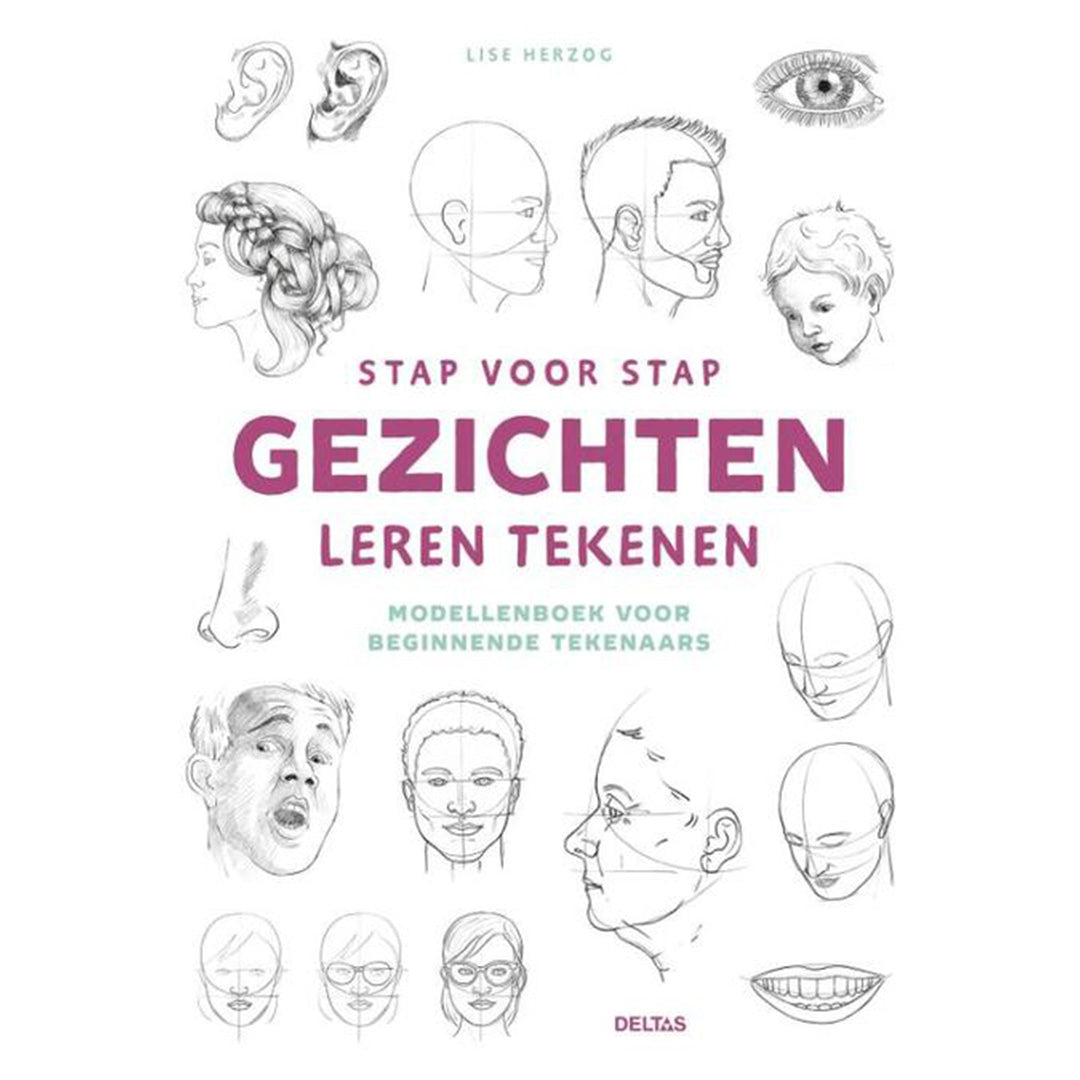 uitgeverij deltas stap voor stap gezichten leren tekenen | DELT0101941 |  1