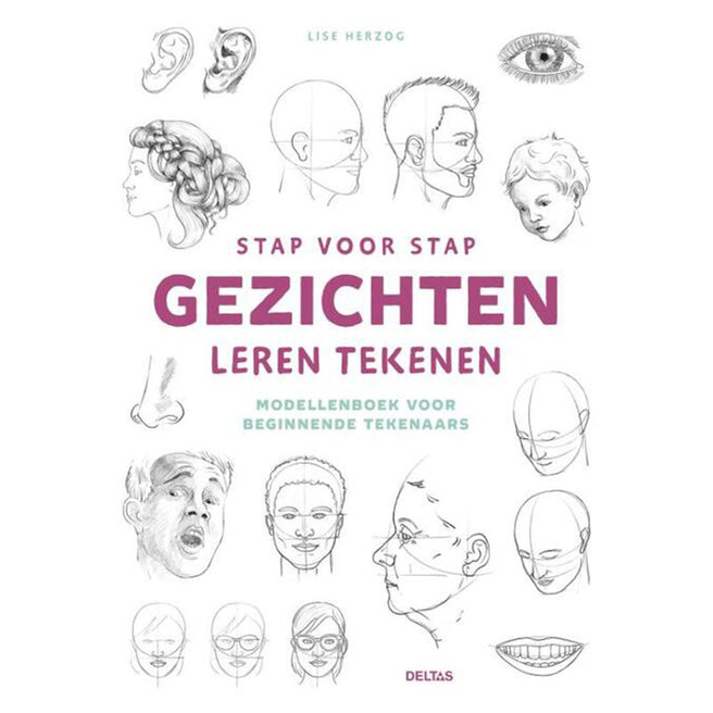 uitgeverij deltas stap voor stap gezichten leren tekenen | DELT0101941 |  1