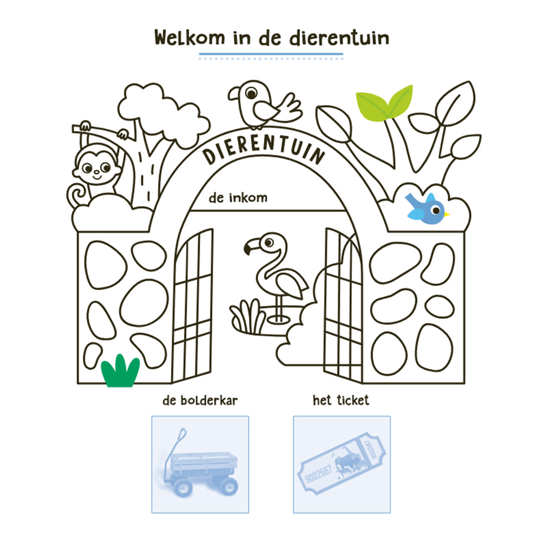 uitgeverij deltas stickerboek in de dierentuin | 0664134 | 2