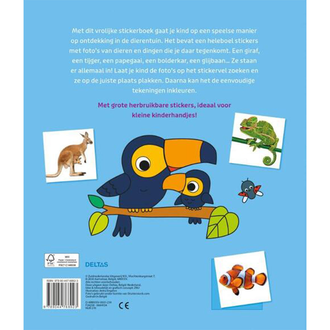 uitgeverij deltas stickerboek in de dierentuin | 0664134 | 6