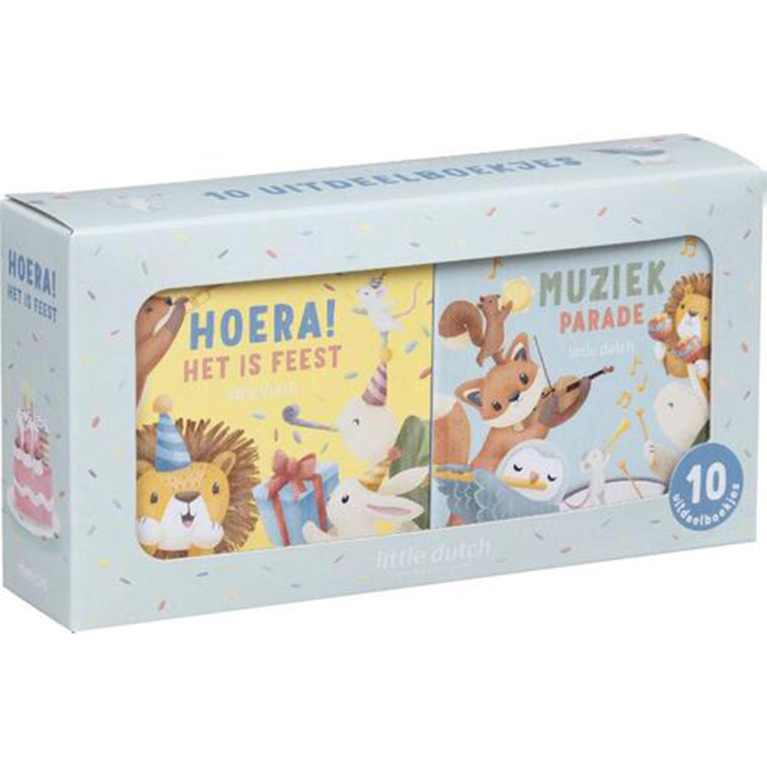 uitgeverij mercis little dutch uitdeelboekjes - hoera! het is feest en muziekparade - 10st | 1767075 | 1