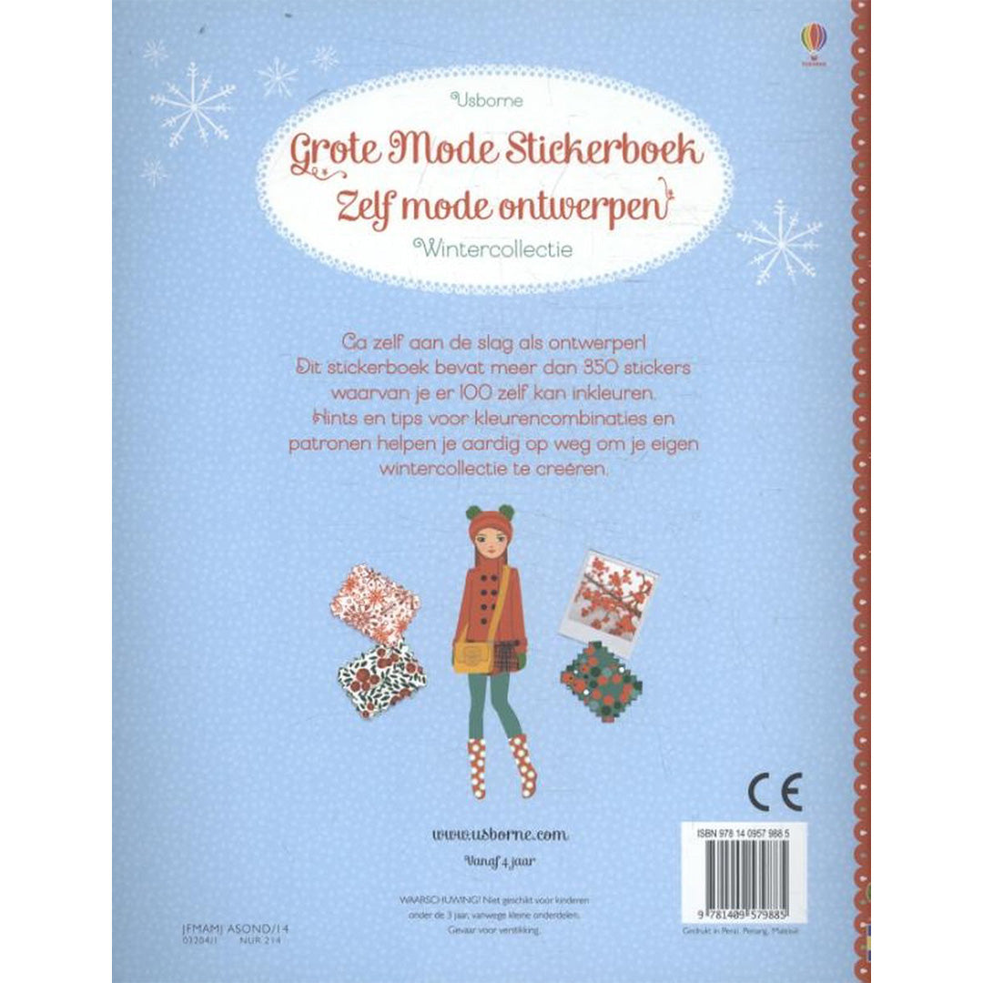 uitgeverij usborne het grote mode stickerboek zelf mode ontwerpen - wintercollectie | 1707988 | 1
