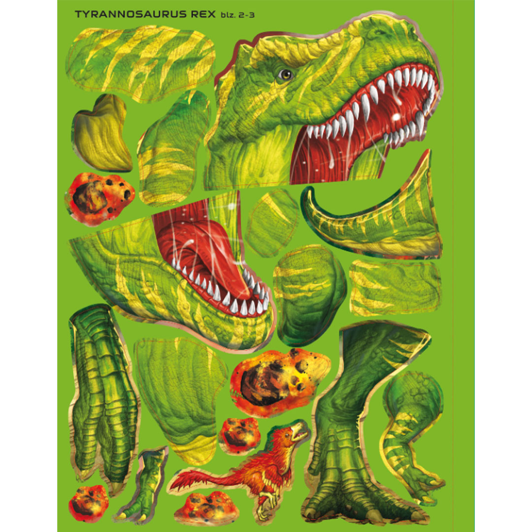 uitgeverij usborne stickerboek bouw je eigen tyrannosaurus rex | 1700731 | 3