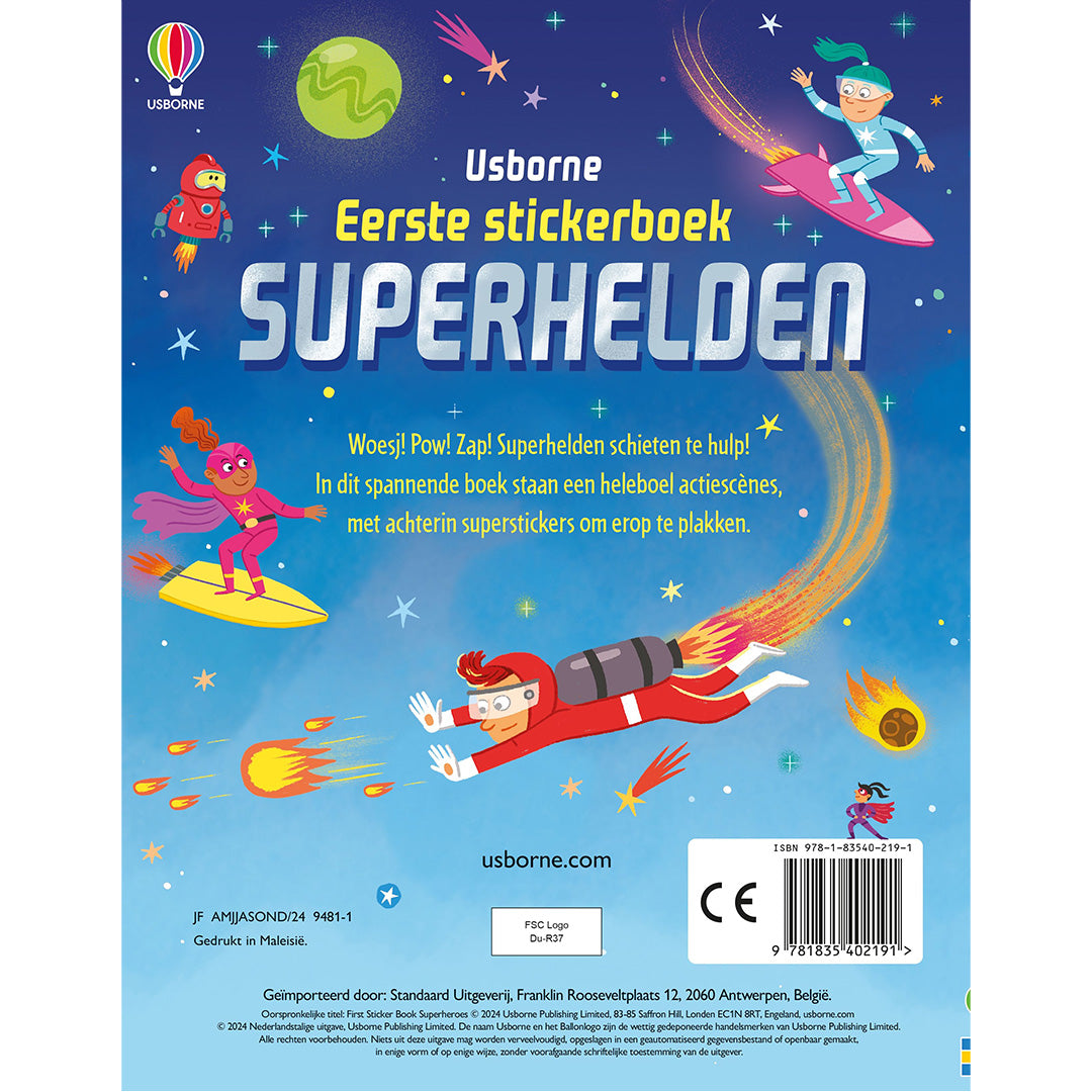uitgeverij usborne stickerboek superhelden | 17002191 | 6
