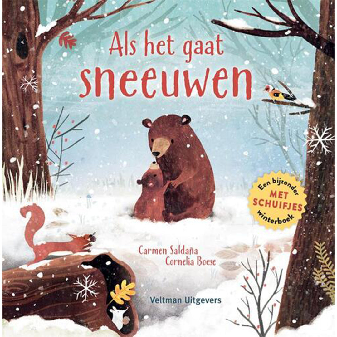 uitgeverij veltman als het gaat sneeuwen | kartonboekje voor kinderen | 9789048323128 | 01