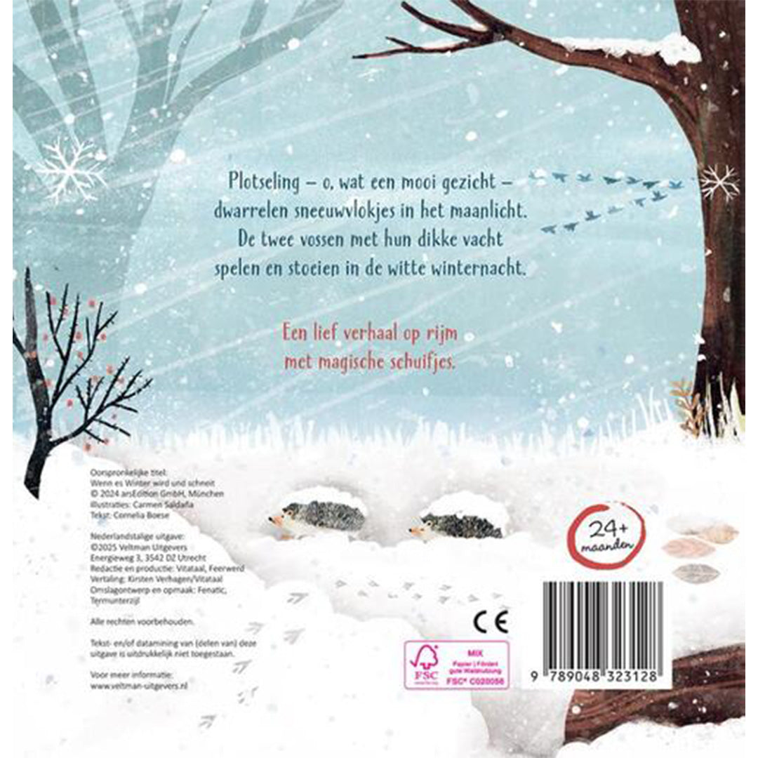 uitgeverij veltman als het gaat sneeuwen | kartonboekje voor kinderen | 9789048323128 | 5