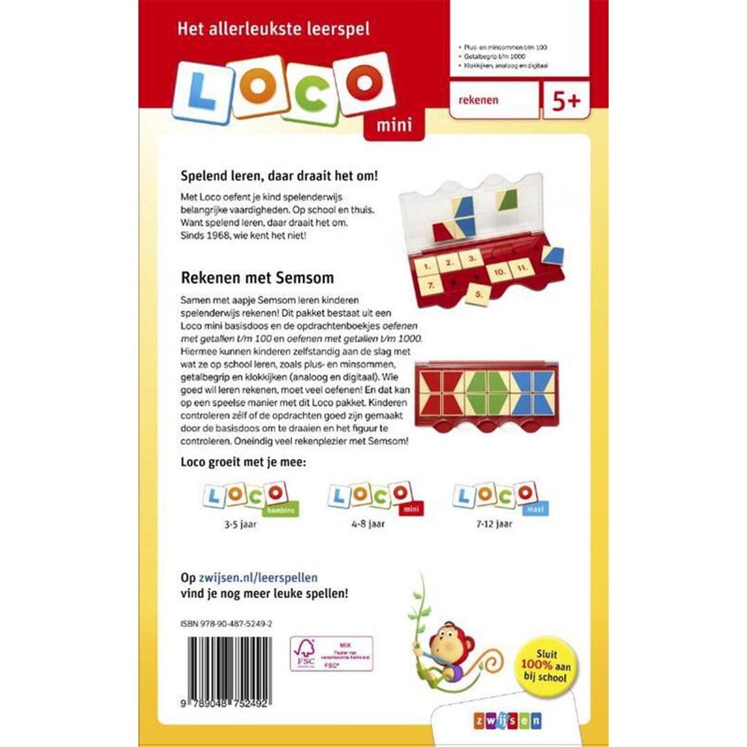 uitgeverij zwijsen semsom loco mini rekenen groep 3 en 4 | 9789048752492 |2