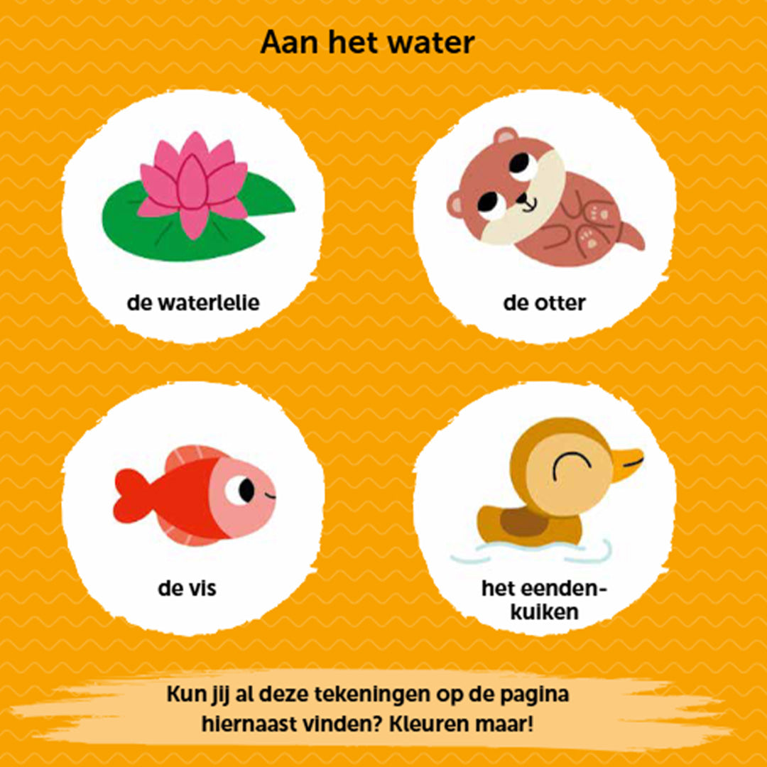 uitgeverij ballon kleuren met water voor de kleintjes: babydieren | 1234061 | 2