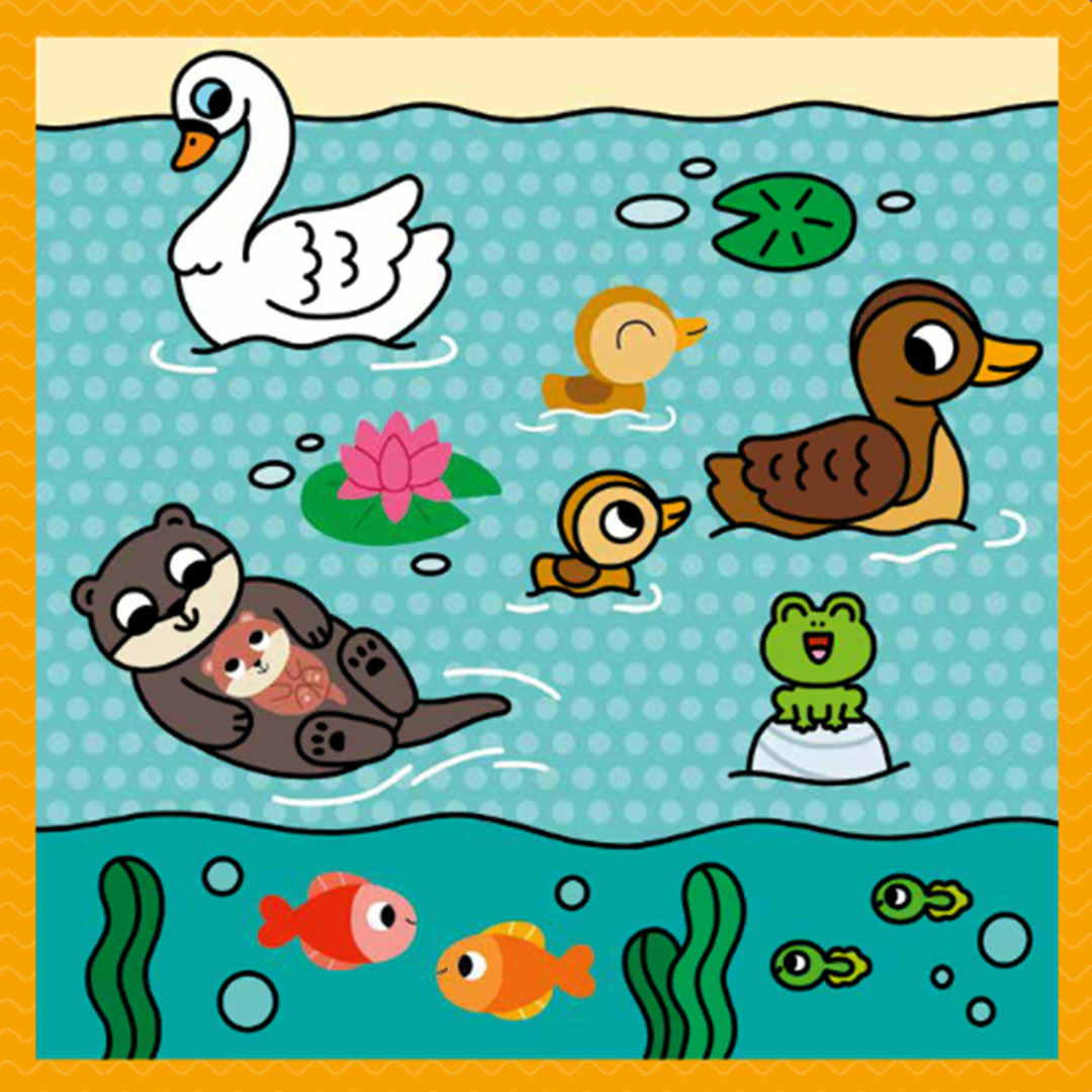uitgeverij ballon kleuren met water voor de kleintjes: babydieren | 1234061 | 3