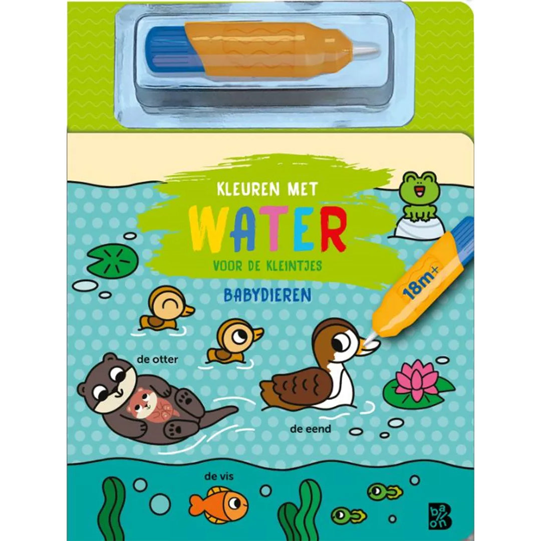 uitgeverij ballon kleuren met water voor de kleintjes: babydieren | 1234061 | 1