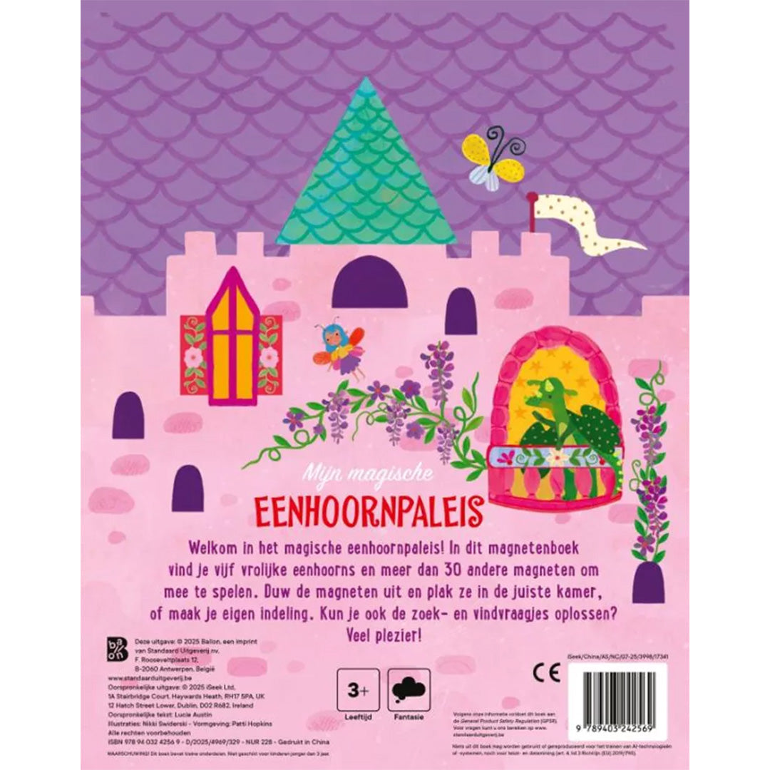 uitgeverij ballon magneetboek: mijn magische eenhoornpaleis | 1234256 |  4