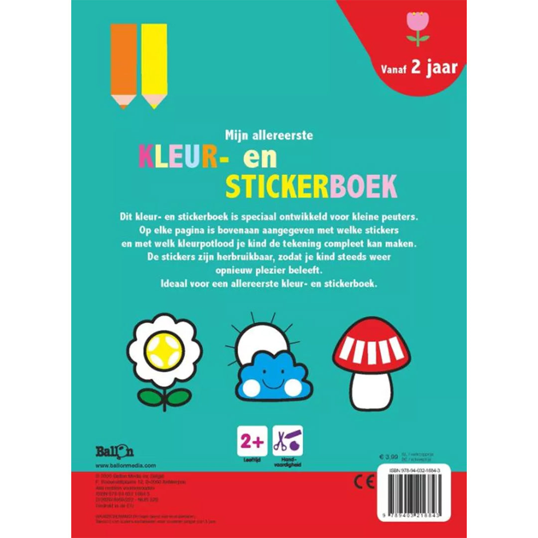 uitgeverij ballon mijn allereerste kleur en stickerboek | 1231684 | 2