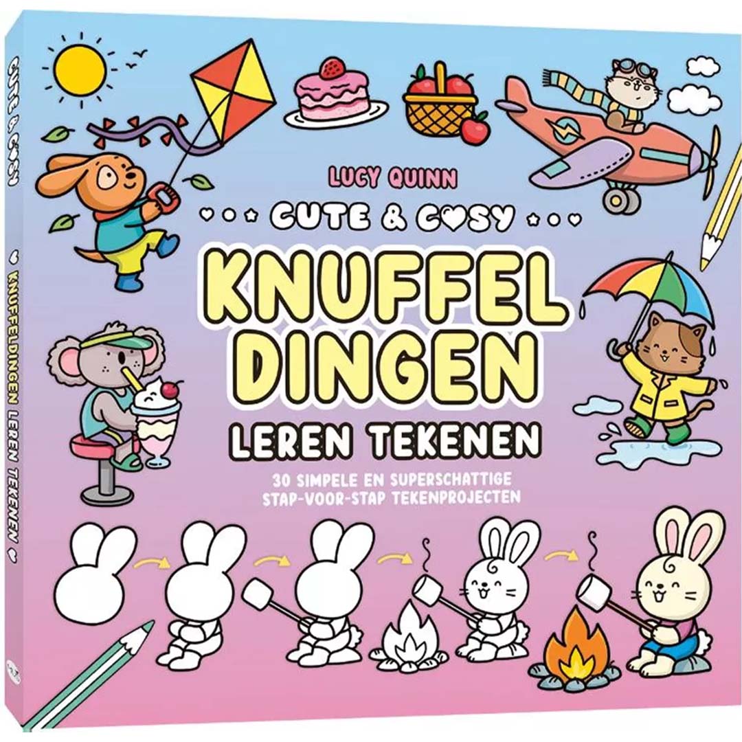 uitgeverij bbnc cute & cosy leren tekenen knuffeldingen | BBN1353111 | 