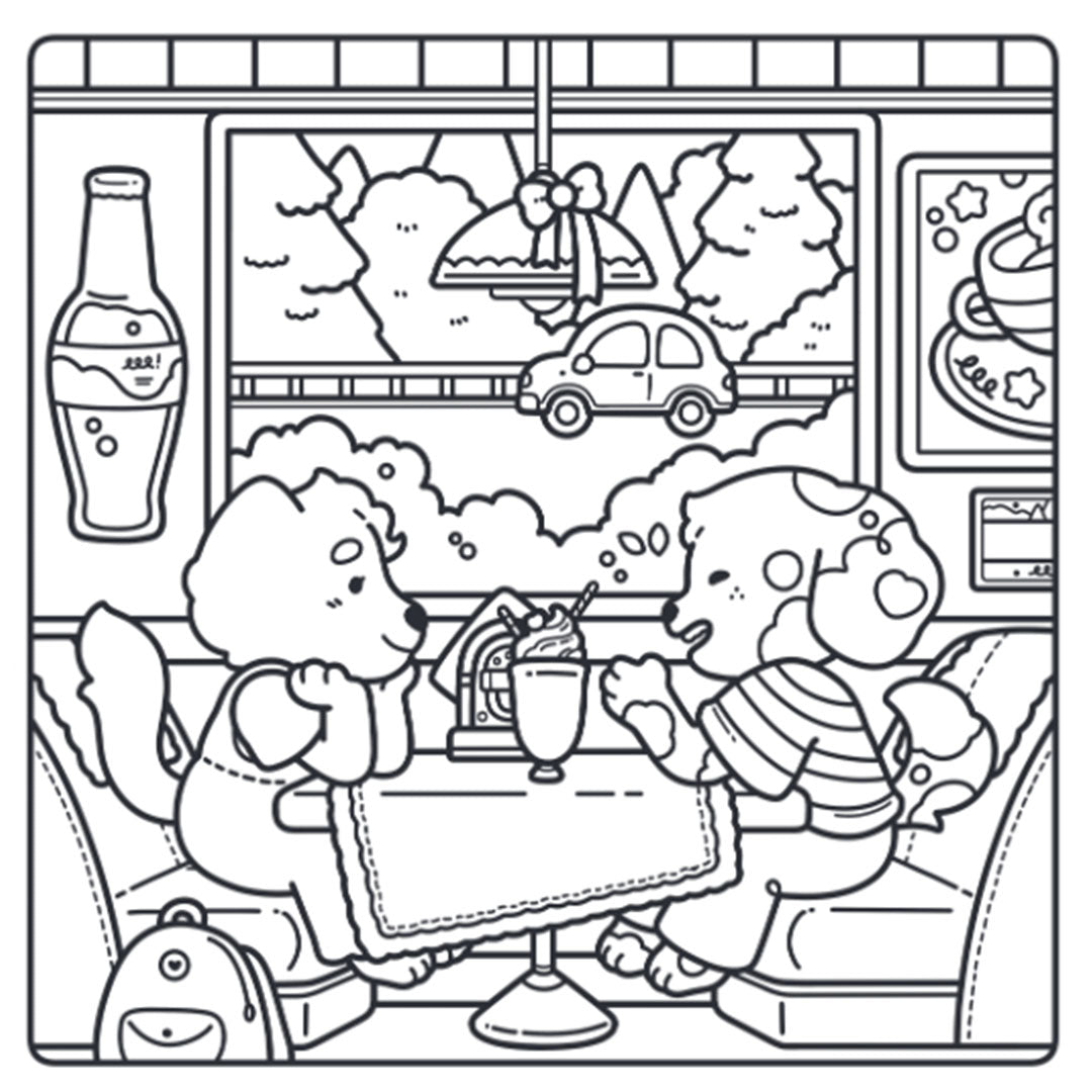 uitgeverij bbnc kleurboek cute & cosy: tortelduifjes | 1353082 | 4