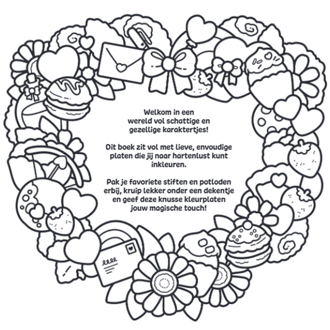uitgeverij bbnc kleurboek cute & cosy: tortelduifjes | 1353082 | 3