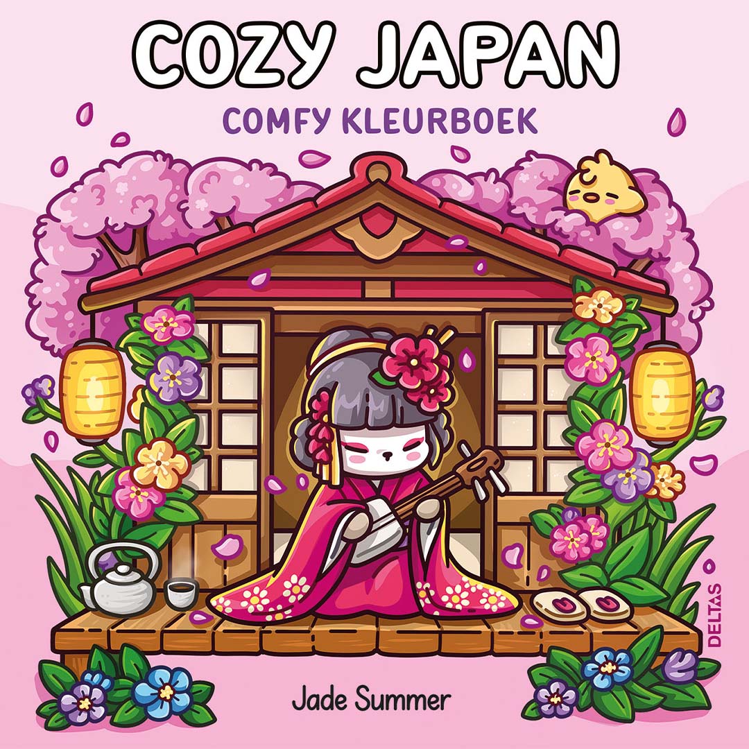 uitgeverij deltas kleurboek jade summer - comfy - cozy japan | 0102274 | 