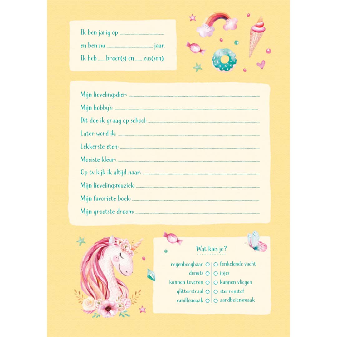 uitgeverij deltas vriendenboek ik hou van eenhoorns | 0521056 | 3