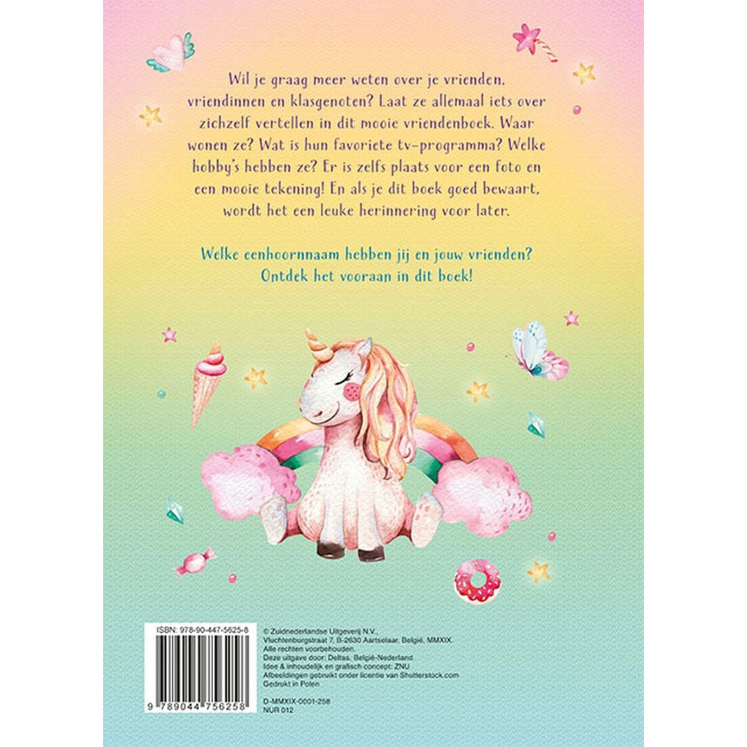 uitgeverij deltas vriendenboek ik hou van eenhoorns | 0521056 | 6