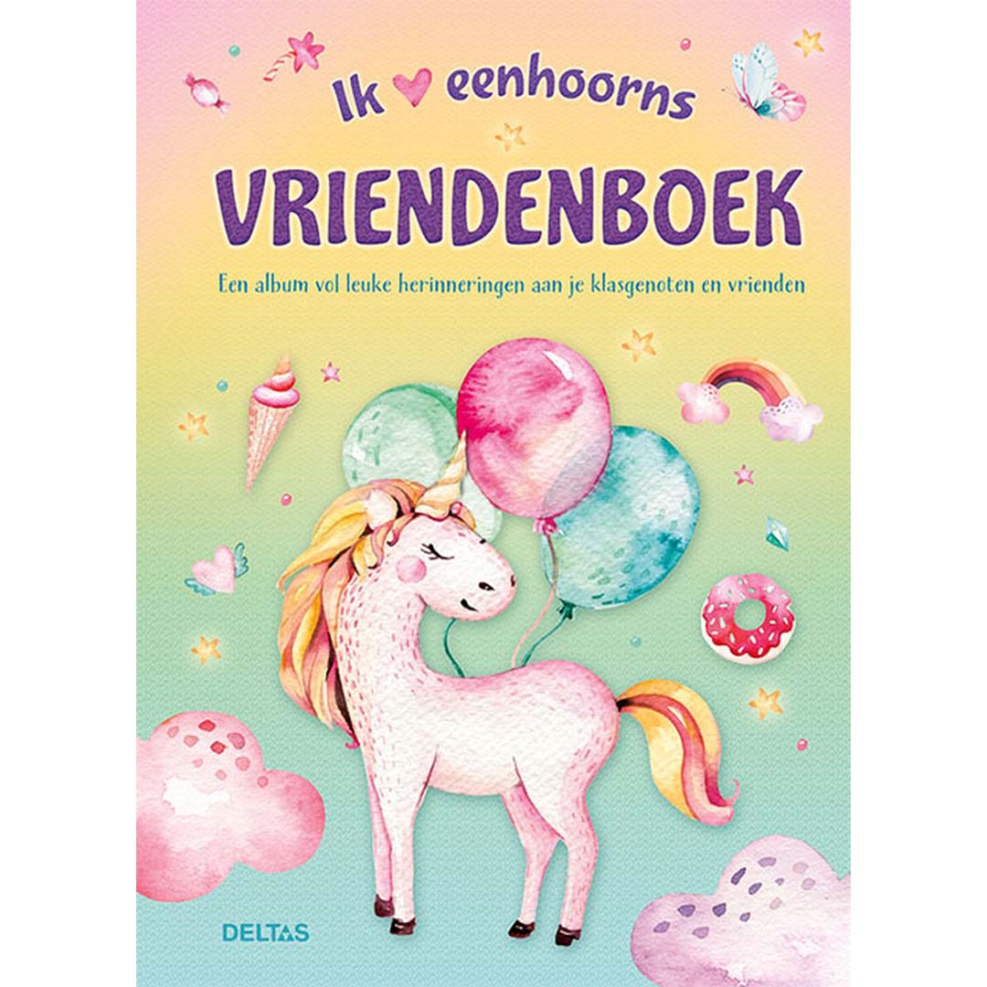 uitgeverij deltas vriendenboek ik hou van eenhoorns | 0521056 | 0