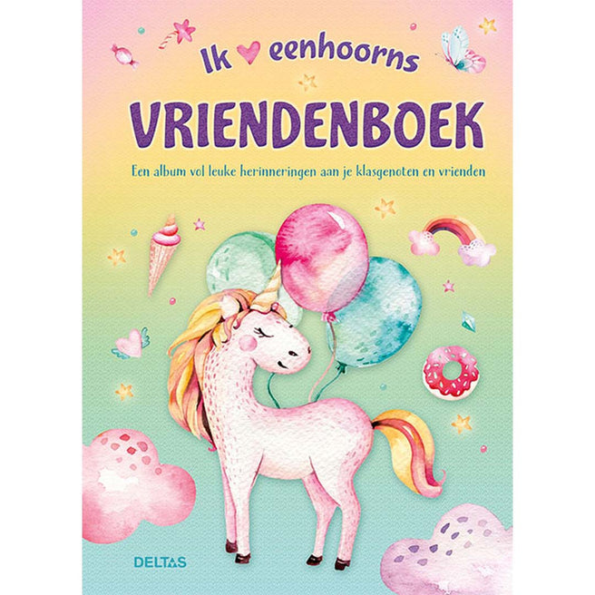uitgeverij deltas vriendenboek ik hou van eenhoorns | 0521056 | 0
