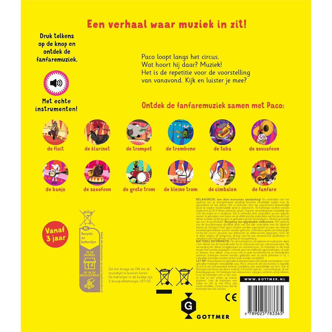 uitgeverij gotmmer geluidenboek paco en de fanfare | 1608336 | 6
