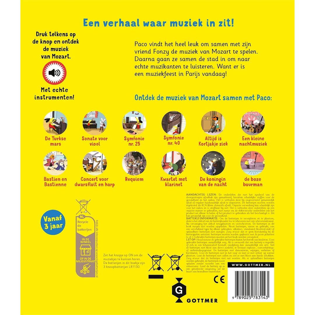uitgeverij gottmer geluidenboek paco en mozart | 1608314 | 6