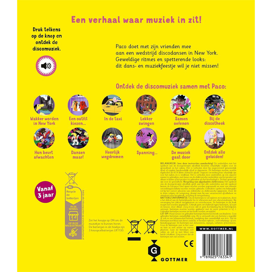 uitgeverij gottmer geluidenboek paco in de disco | 1608334 | 6