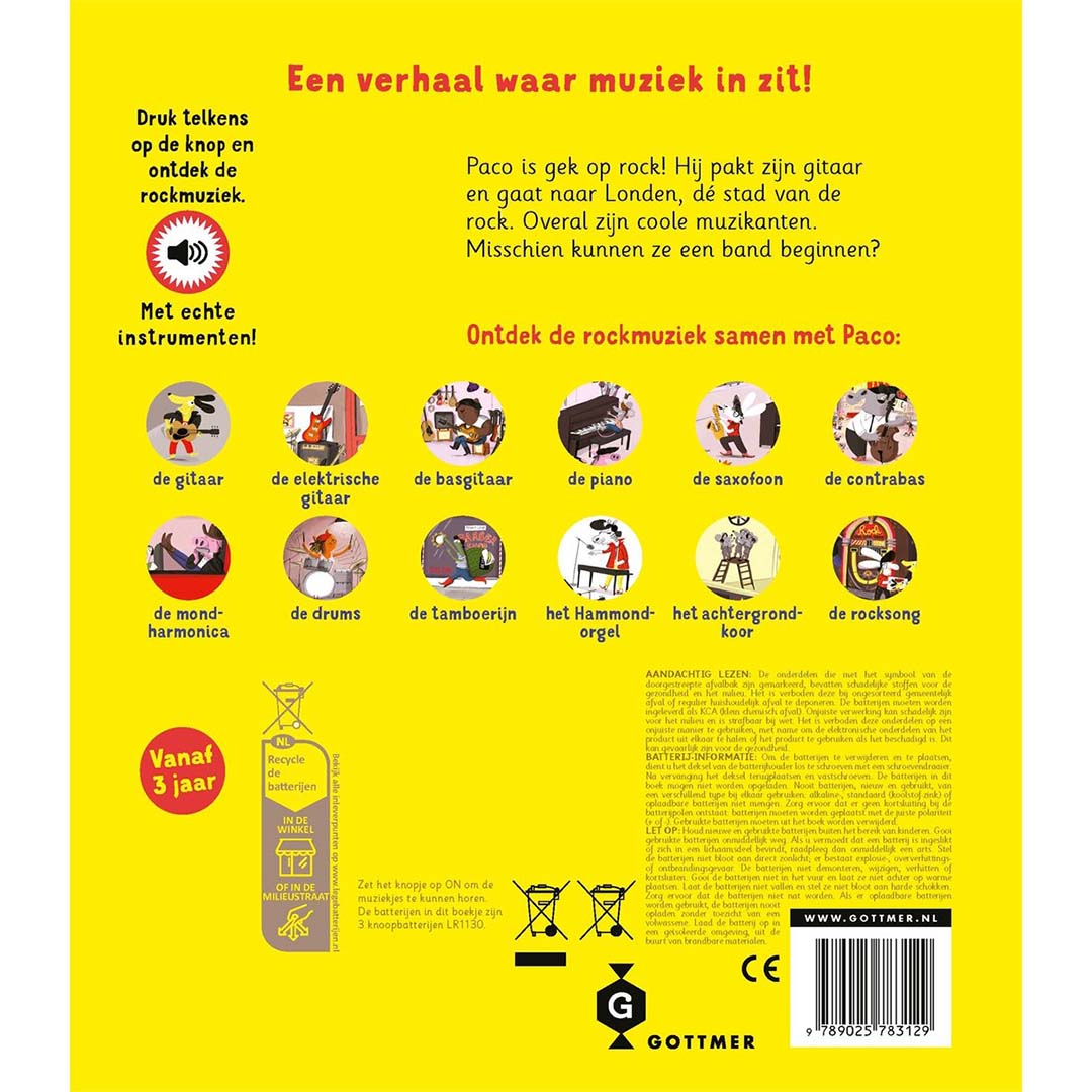 uitgeverij gottmer geluidenboek paco is een rockster | 1608312 | 6