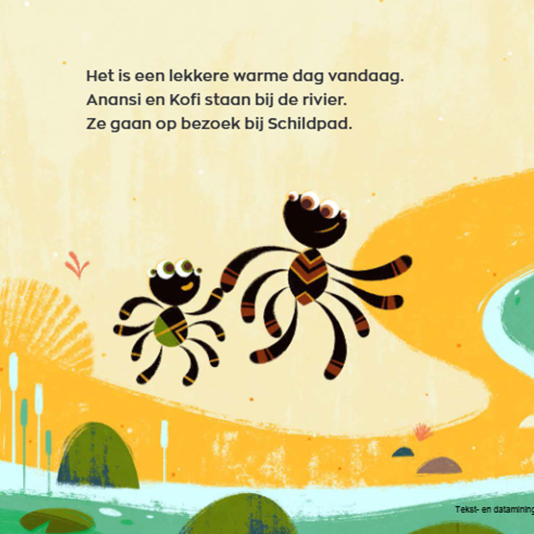 uitgeverij gottmer kartonboekje anansi de spin, naar de rivier | 1608222 | 2