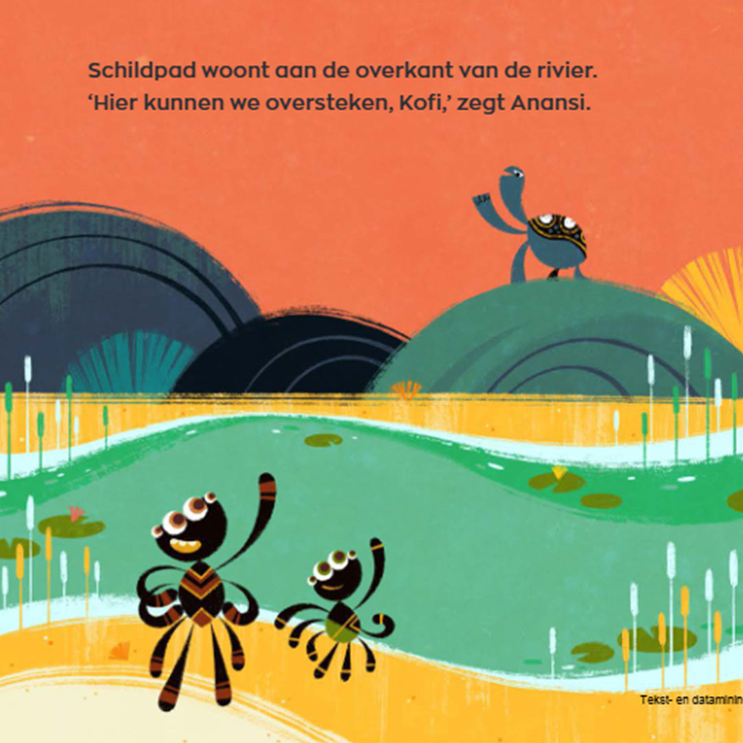 uitgeverij gottmer kartonboekje anansi de spin, naar de rivier | 1608222 | 4