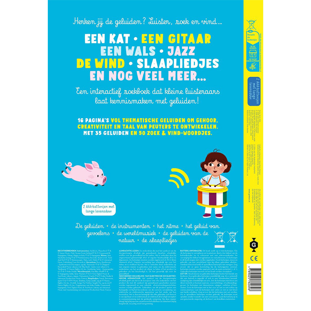 uitgeverij gottmer mijn grote muziekboek met geluiden | 1608269 | 6