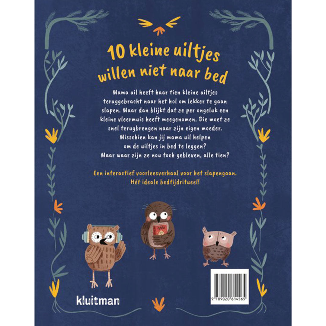 uitgeverij kluitman 10 kleine uiltjes willen niet naar bed