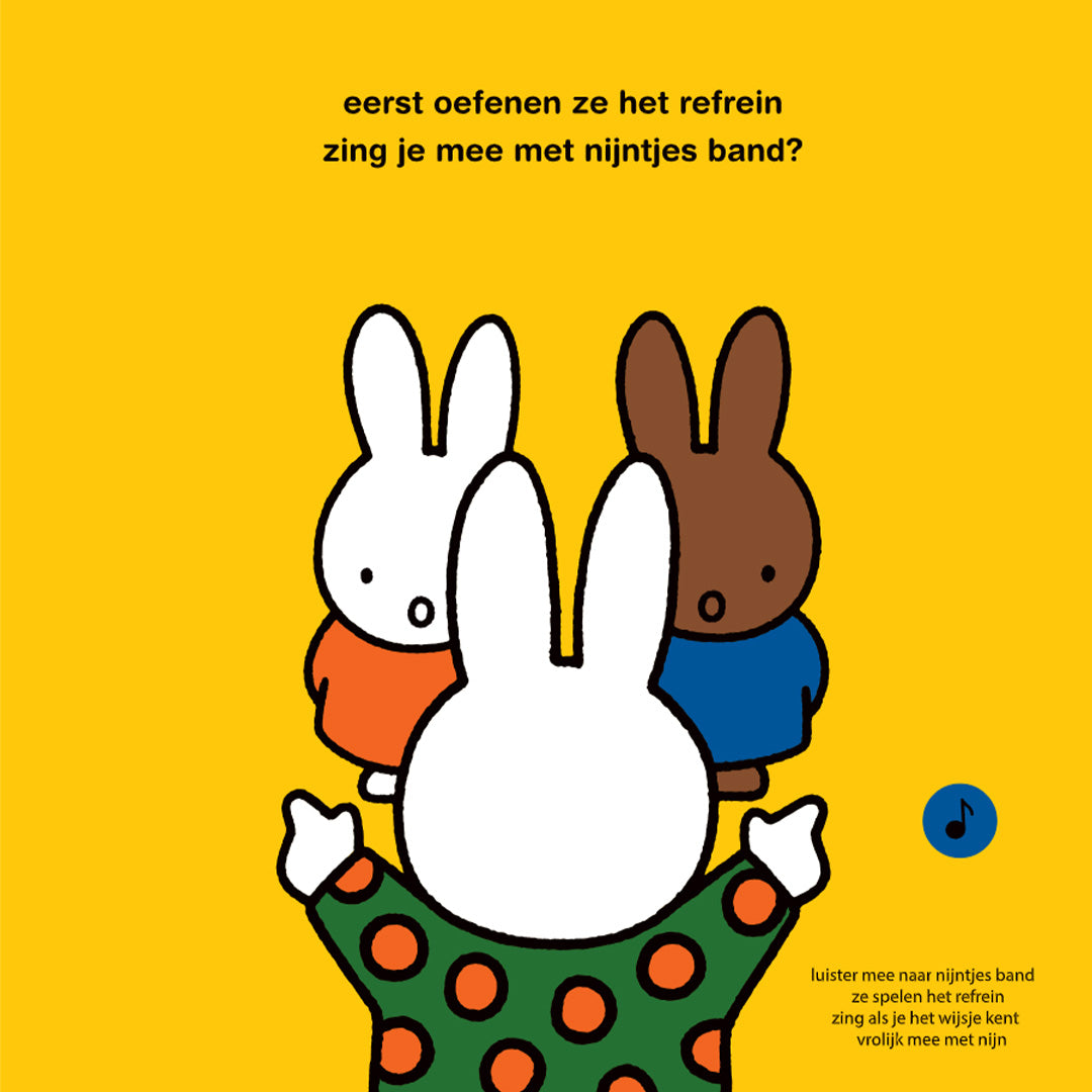 uitgeverij mercis geluidenboek, dansen en zingen met nijntje