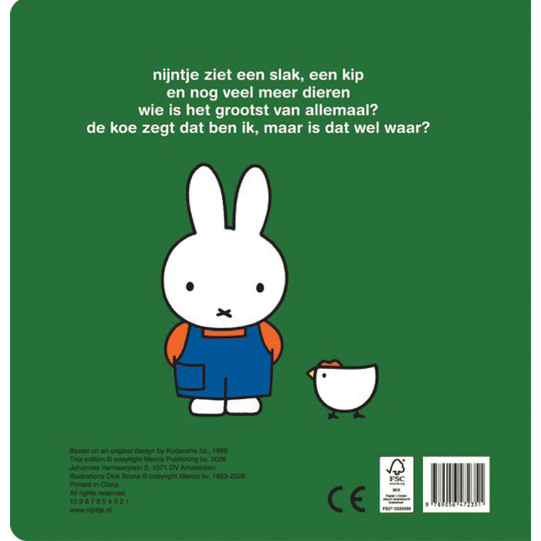 uitgeverij mercis nijntje doorkijkboek, dieren klein en groot