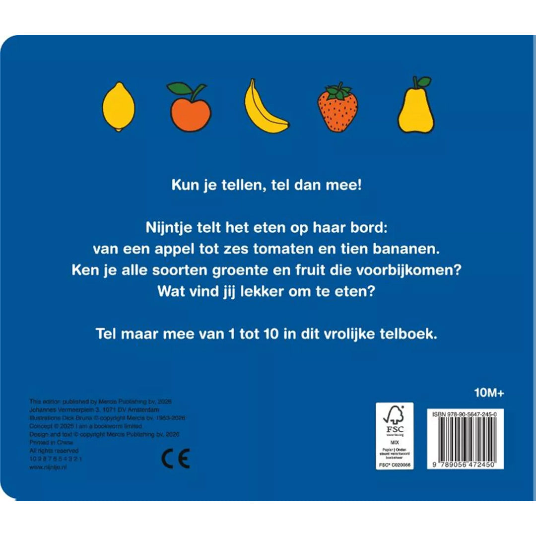 uitgeverij mercis nijntje telboek, groente en fruit | MER1767245 | 6