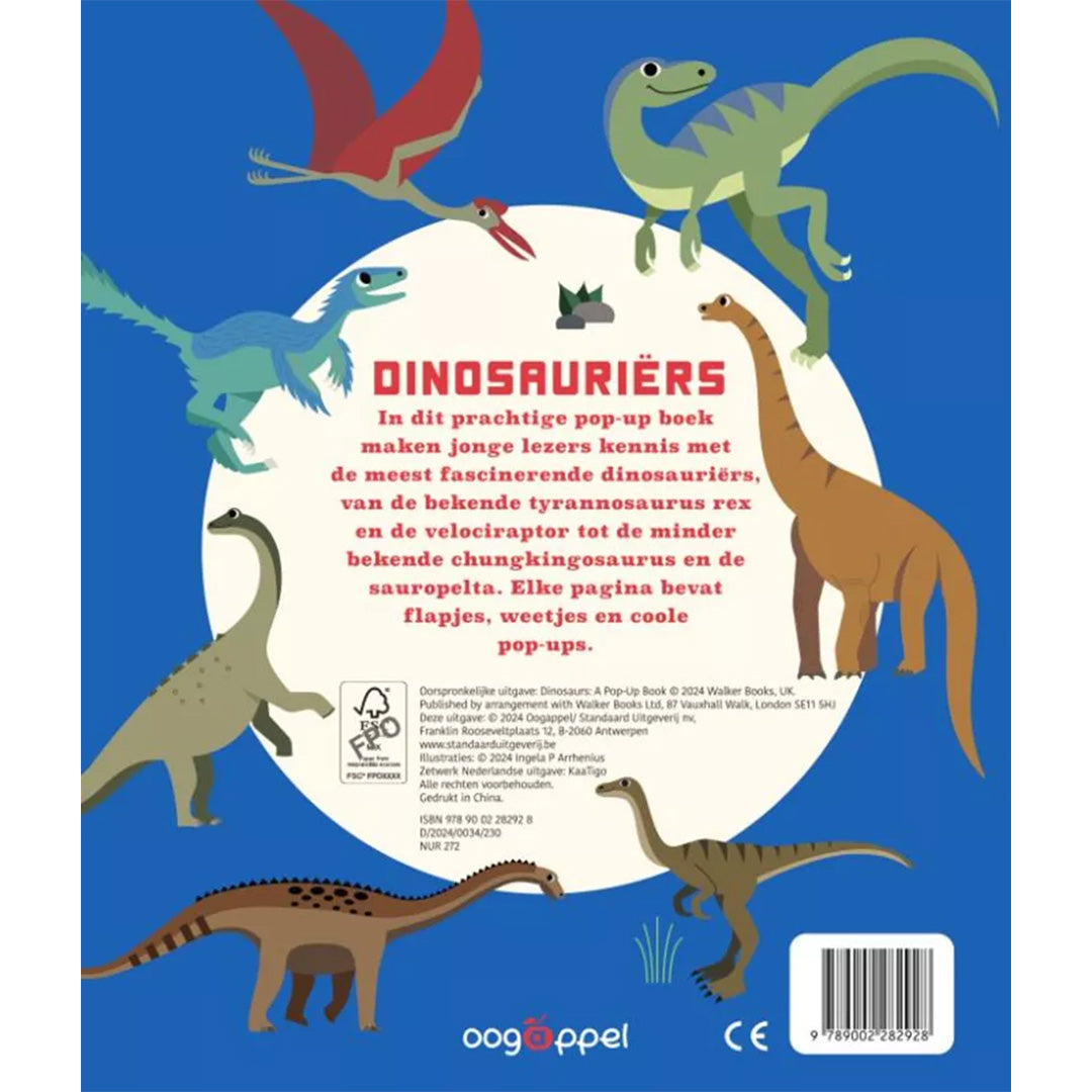 uitgeverij oogappel dinosauriërs een pop-upboek | 1528292 | achterkant