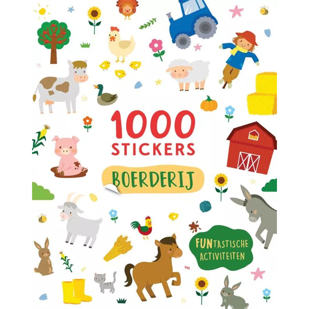 uitgeverij rebo 1000 stickers boerderij - funtastische activiteiten | REB1725065 | 