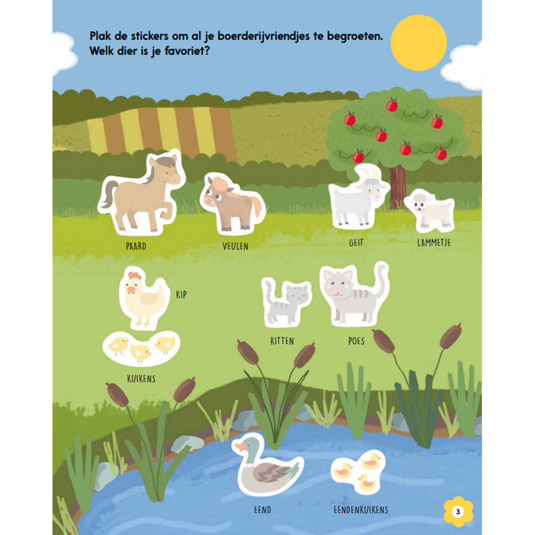 uitgeverij rebo 1000 stickers boerderij - funtastische activiteiten | REB1725065 | 3