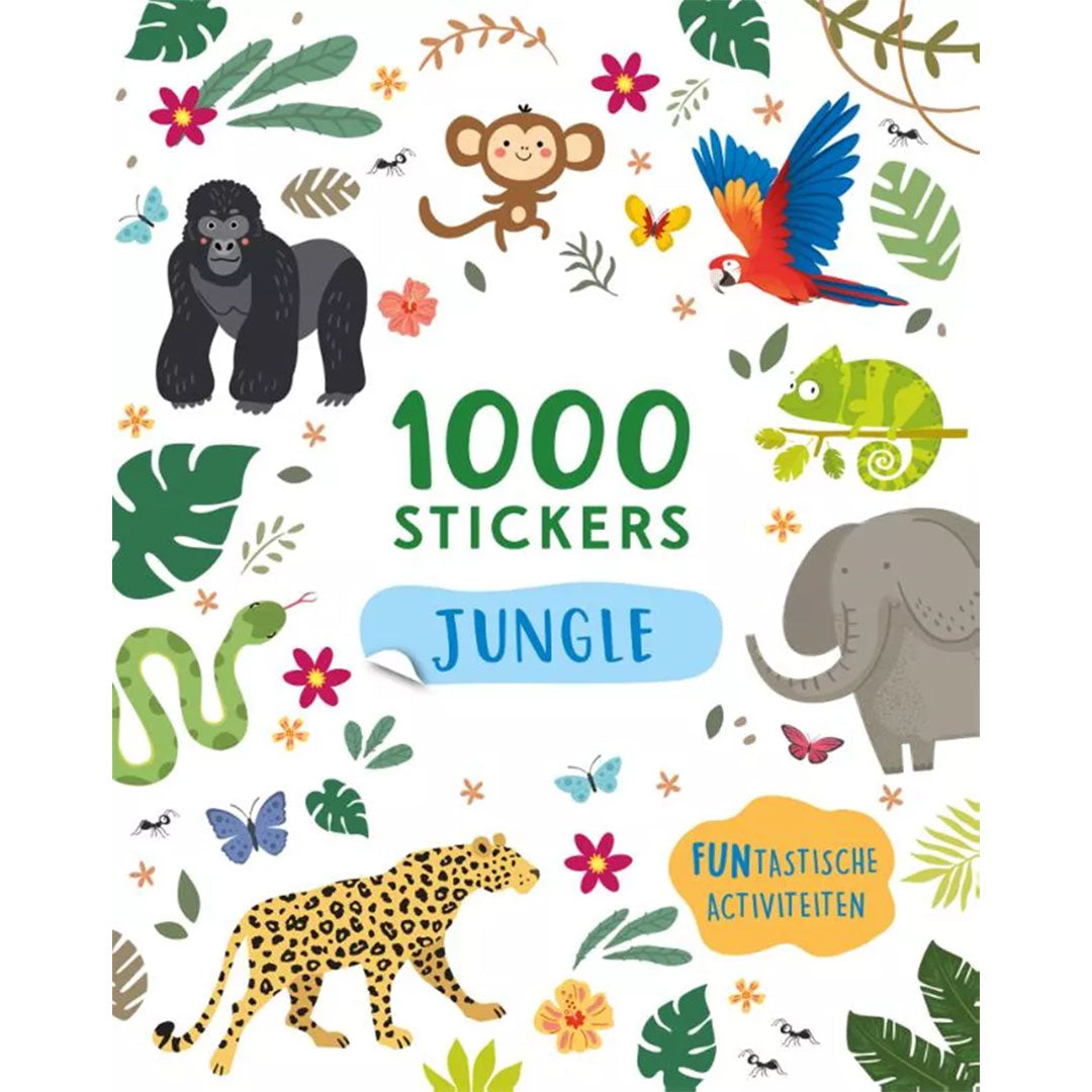 uitgeverij rebo 1000 stickers jungle - funtastische activiteiten | REB1725063 | 